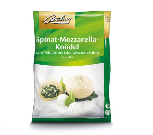 Spinat Mozzarella Knödel tiefgekühlt und verpackt von Caterline